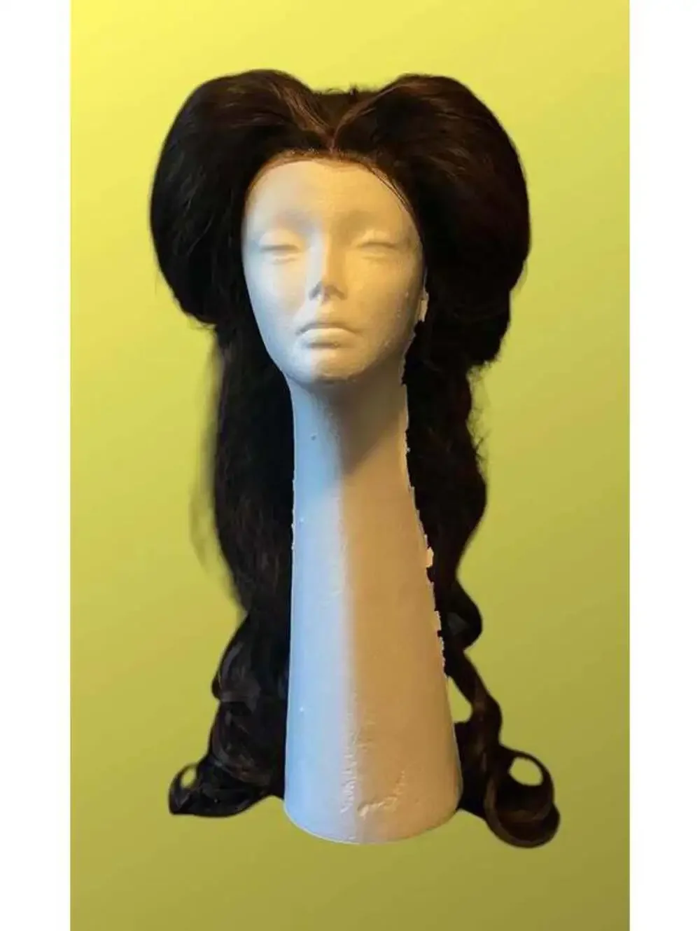 Long Dark Brown Lace Front Styled Wig